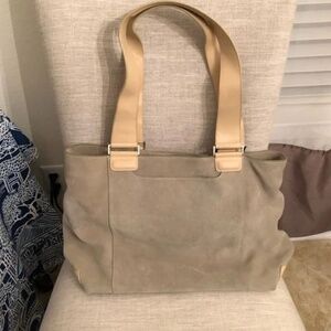 Tumi | Suede Leather Zippered Satchel Bag Purse